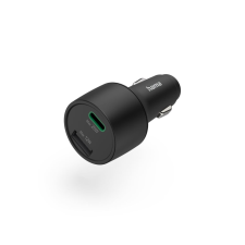 Hama USB-C, USB-A, Power Delivery (PD)/Qualcomm 32W autós töltő fekete (201690) (hama201690) mobiltelefon kellék