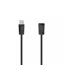 Hama USB Extension Cable 0,75m Black kábel és adapter