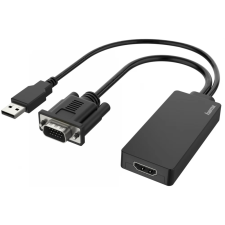 Hama VGA/D-Sub HDMI Átalakító Fekete 15cm 200342 kábel és adapter