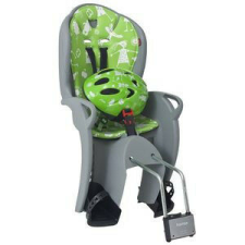 HAMAX Kiss gyerekülés vázra sisakkal szürke-zöld kerékpáros gyermekülés