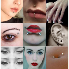  Hamis arc piercing szett testékszer