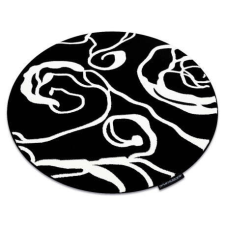  HAMPTON szőnyeg Rosa kör rózsa, virágok fekete kerék 160 cm lakástextília