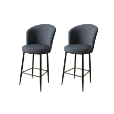 Hanah Home Alte Anthracite and Black bárszék szett, 2 db, antracit, 2 db bútor