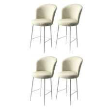 Hanah Home Alte Cream and White bárszék szett, 4 db, krém, 4 db bútor