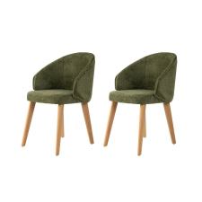 Hanah Home Bentley Green and Light Oak étkezőszék szett, 2 db, zöld bútor