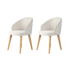 Hanah Home Bentley White and Light Oak étkezőszék szett, 2 db, fehér bútor