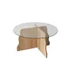  Hanah Home Dohányzóasztal Sapphire Oak Transparent Butterfly - Sapphire Oak, Transparent