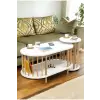  Hanah Home Dohányzóasztal szett Fehér Peka111-125