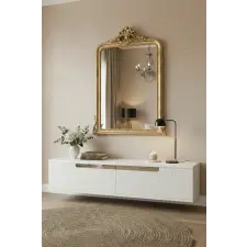  Hanah Home Dresser White Silver Meyra 120 - White, Silver bútor