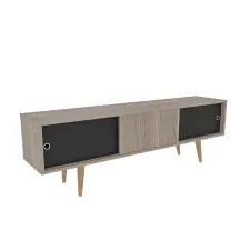  Hanah Home Ecrin TV állvány - Tölgy, Fekete bútor