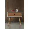  Hanah Home Éjjeliszekrény Fehér Dió Vita 5104