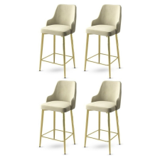 Hanah Home Enox Cream and Gold bárszék szett, 4 db, krém, 4 db bútor