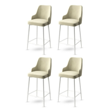 Hanah Home Enox Cream and White bárszék szett, 4 db, krém, 4 db bútor