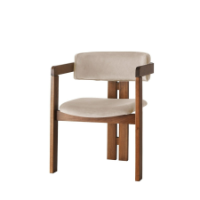 Hanah Home Étkező szék CO Beige and Walnut, világosbézs bútor