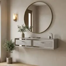  Hanah Home Komód Fehér Silver Tuna 120 - Fehér, Ezüst bútor