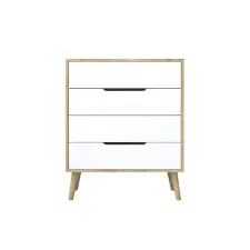  Hanah Home Komód Sapphire Oak White Flora - Sapphire Oak, Fehér bútor