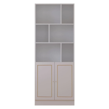  Hanah Home Könyvespolc Matt Fehér Arany - Rb-089 bútor