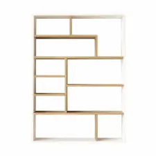  Hanah Home könyvespolc NaturalWhite Kee1-Sw bútor
