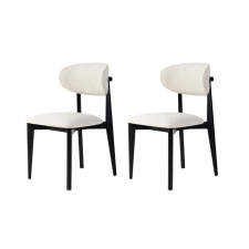 Hanah Home Lionte White and Black étkezőszék szett, 2 db, fehér bútor