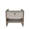  Hanah Home Nightstand Walnut Beige Berlin - Walnut, Beige