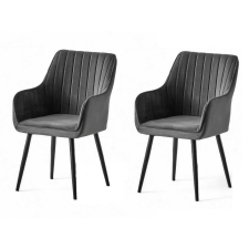 Hanah Home Nova Anthracite and Black étkezőszék szett, 2 db, antracit bútor