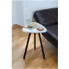  Hanah Home Oldalasztal Fehér Fekete Zgntekli