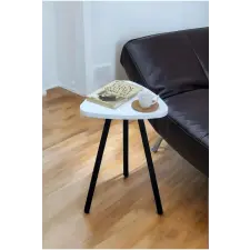  Hanah Home Oldalasztal Fehér Fekete Zgntekli bútor