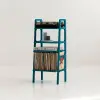  Hanah Home Record Player Stand Blue CPT4846-50
