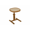  Hanah Home Side Table Walnut Travertine Opus Kare 42 - Walnut, Travertine
