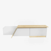  Hanah Home TV állvány, Fehér Sapphire Oak Zonas - Fehér, Sapphire Oak