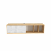  Hanah Home TV Stand Sapphire Oak White Teo Floating - Sapphire Oak, White