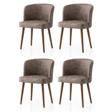 Hanah Home Zen Mink and Black étkezőszékek szett, 4 db bútor