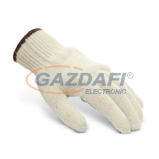  HANDY 11133XL12 Csúszásmentes pamut kesztyű, PVC pöttyözött, XL méret védőkesztyű