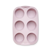 HANE IRIS szilikon muffin sütőforma 6 darabhoz, szürke, fekete vagy piros színű SL-3208 (SL-3208)