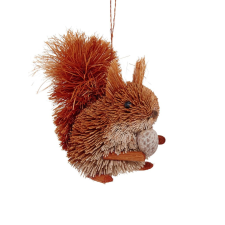 HANG ON karácsonyfadísz szalma mókus karácsonyfadísz