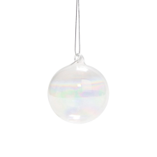 HANG ON üveggömb átlátszó ? 6 cm, 6 db-os szett karácsonyfadísz