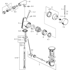 Hansa DESIGNO bidé csaptelep (5136320174) csaptelep