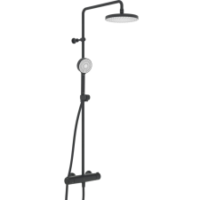 Hansa Hansamicra termosztátos zuhanyrendszer 20 cm-es esőztetővel és zuhanyszettel,matt fekete 4435013033 csaptelep