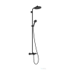 Hansgrohe ACTIVERA S Showerpipe 240 1 jet Ecosmart termosztátos zuhanyrendszer kádtöltővel, matt fekete 28871670