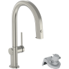 Hansgrohe Aqittura M91 Vízszűrős konyhai csaptelep 210, kihúzható zuhanyfejjel, 1jet, sBox szereléssel nemesacél felület 76826800