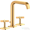 Hansgrohe AXOR CITTERIO E 3 üléses mosdó csaptelep automata leeresztővel,polírozott arany hatású 36108990