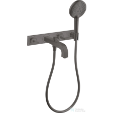 Hansgrohe AXOR Citterio falsík alatti kádtöltő csaptelep zuhanyszettel,szálcsiszolt fekete króm 39442340 csaptelep