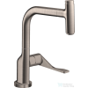 Hansgrohe AXOR CITTERIO Select egykaros konyhai csaptelep kihúzható zuhanyfejjel, rozsdamentes acél hatású 39861800