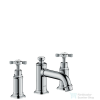 Hansgrohe AXOR MONTREUX 3-lyukú mosdó csaptelep 30 keresztfigyantyúval, automata leeresztővel, króm 16536000