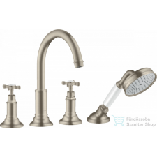 Hansgrohe AXOR MONTREUX 4-lyukú, peremre szerelhető kádcsaptelep, szálcsiszolt nikkel 16546820 csaptelep