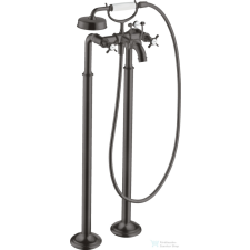 Hansgrohe AXOR MONTREUX szabadon álló kádtöltő csaptelep zuhanyszettel,szálcsiszolt fekete króm 16547340 csaptelep