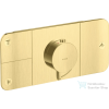 Hansgrohe AXOR ONE 3 utas termosztátos falsík alatti kád /zuhany csaptelep,szálcsiszolt sárgaréz hatású 45713950
