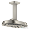 Hansgrohe AXOR SHOWERSPHERE 25x16 cm-es 1 jet mennyezeti esőztető zuhanykarral, rozsdamentes acél hatású 39763800