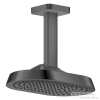 Hansgrohe AXOR SHOWERSPHERE 25x16 cm-es 1 jet mennyezeti esőztető zuhanykarral, szálcsiszolt fekete króm 39763340