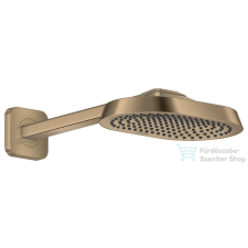 Hansgrohe AXOR SHOWERSPHERE Ecosmart 25x16 cm-es esőztető zuhanykarral, szálcsiszolt bronz 39755140 csaptelep